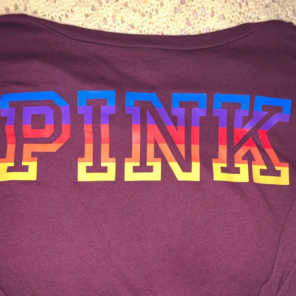 VS PINK Long Sleeve Logo T